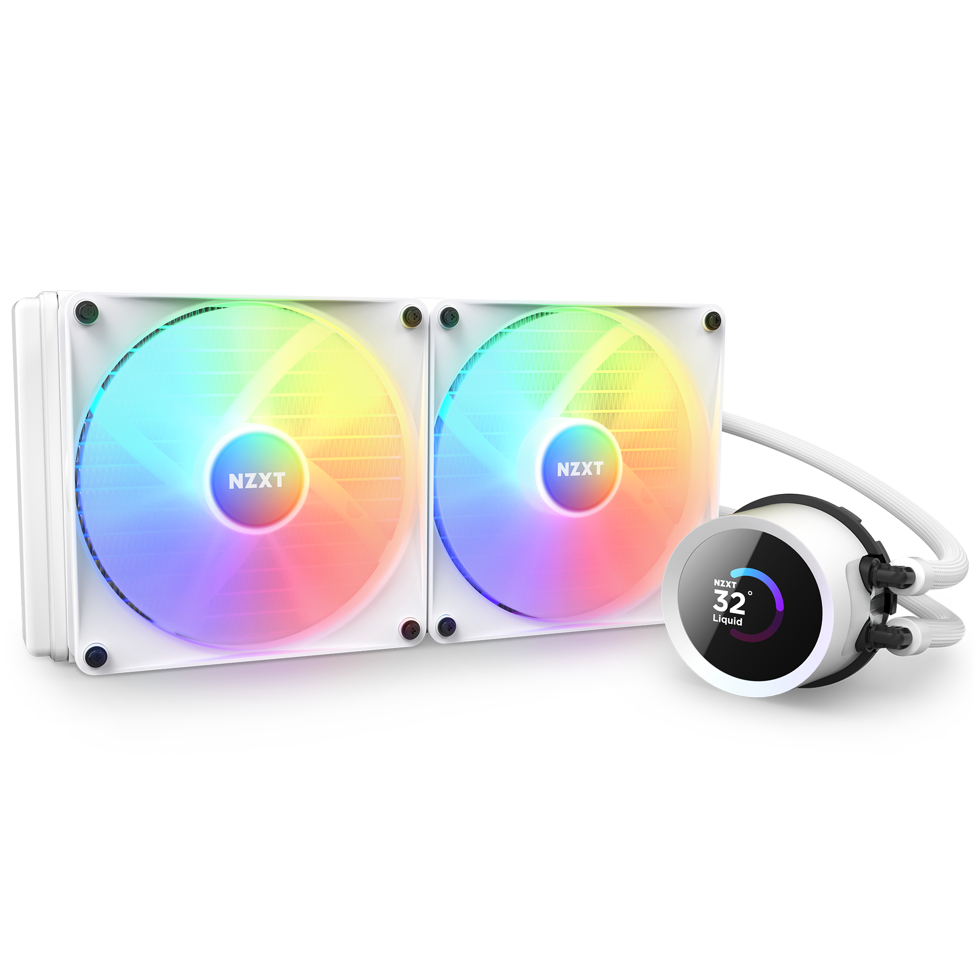 NZXT Kraken 280 RGB, weiß Wasserkühlung für AMD und Intel CPU