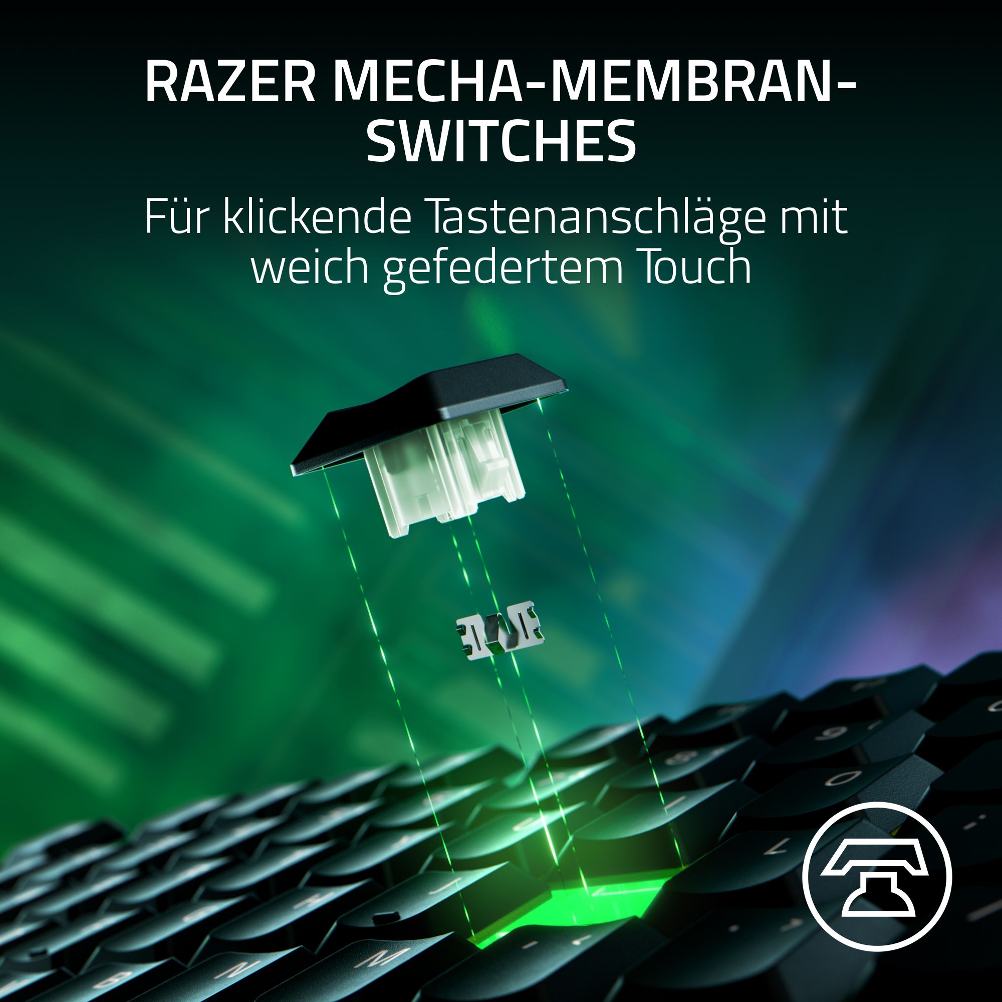 RAZER Ornata V3 TKL - Flache Mecha-Membran-RGB-Tastatur ohne Ziffernblock