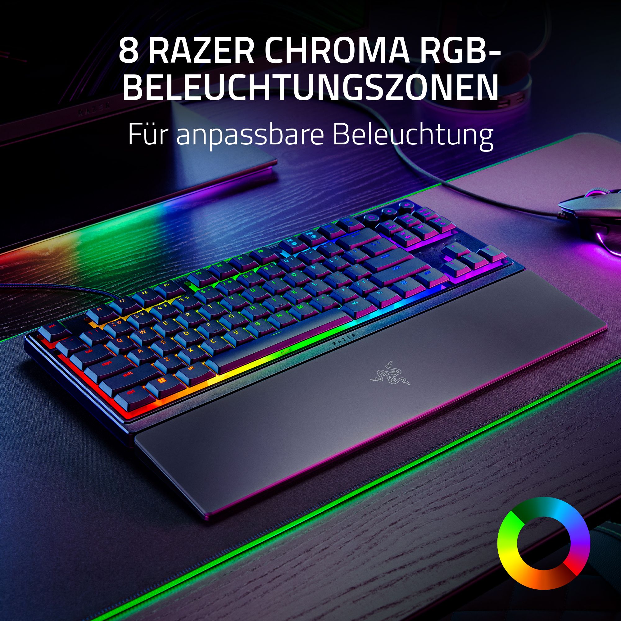 RAZER Ornata V3 TKL - Flache Mecha-Membran-RGB-Tastatur ohne Ziffernblock