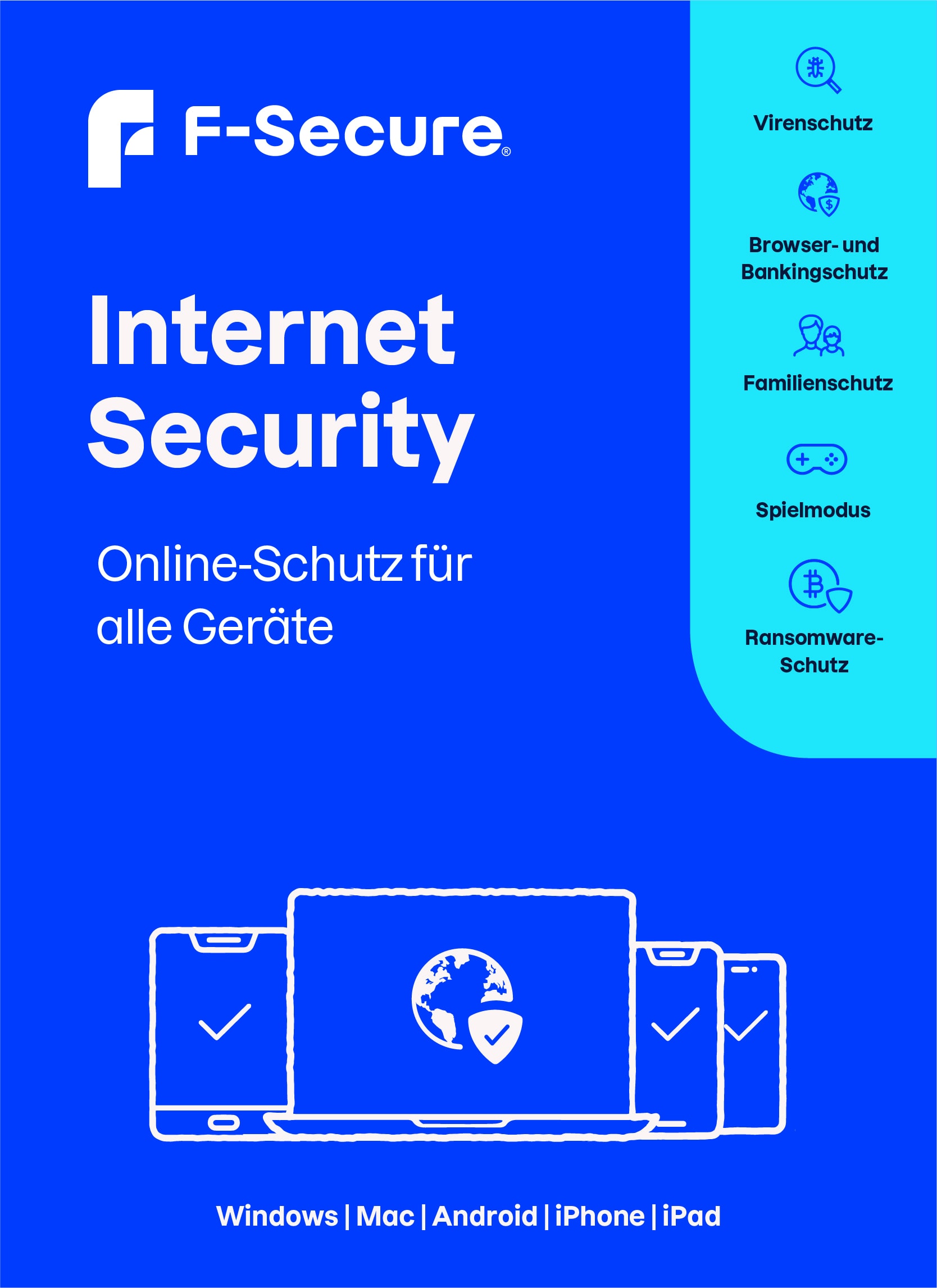 F-Secure Internet Security | 1 Gerät | 1 Jahr | Download &amp; Produktschlüssel