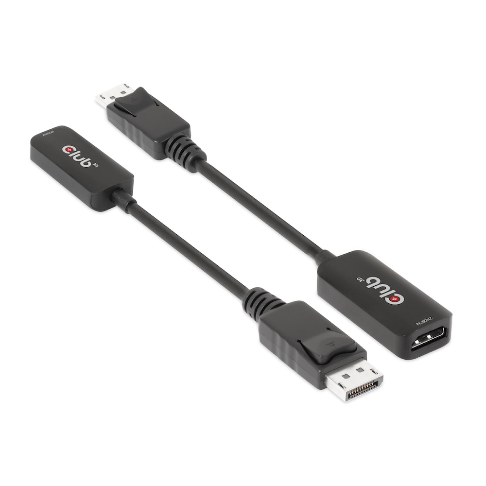 Club 3D DisplayPort 1.4 auf HDMI 4K120Hz/8K60Hz HDR-Aktiv-Adapter St./B 0,1m