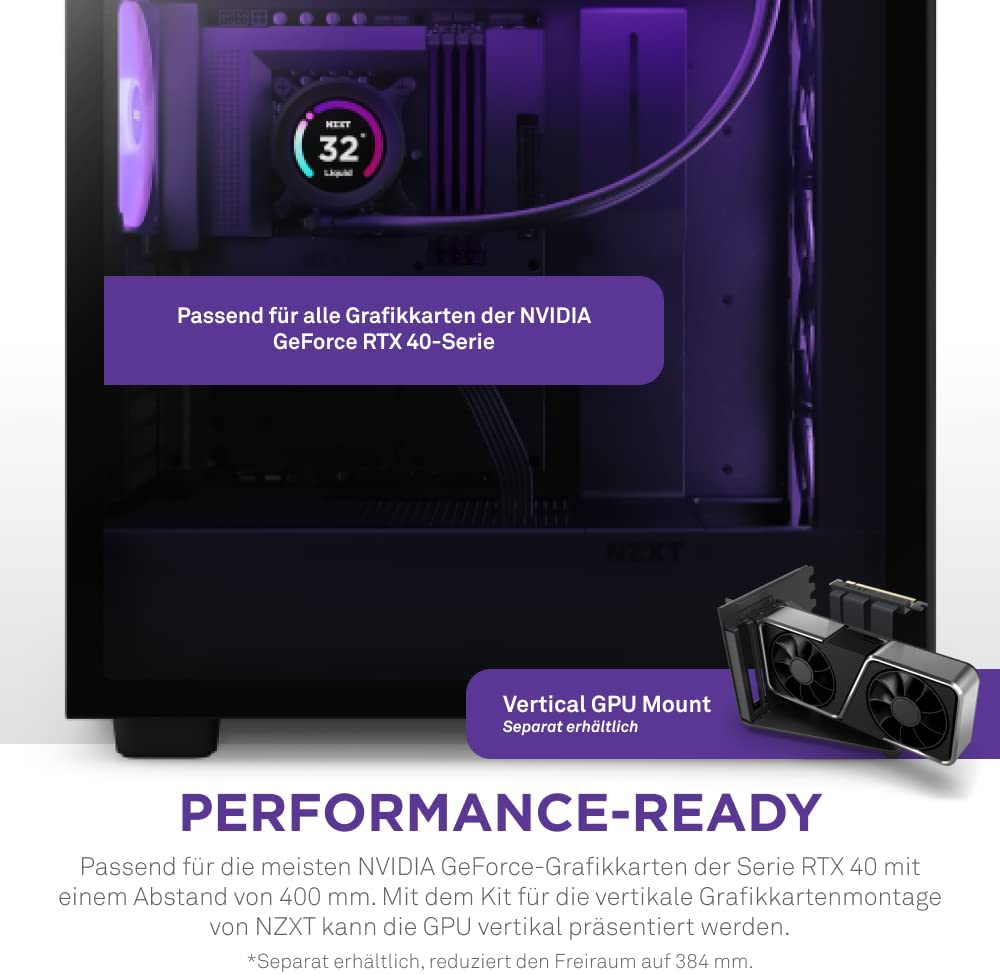 NZXT H7 Elite Black 2023 RGB Midi Tower ATX Gaming Gehäuse mit Glasfenster