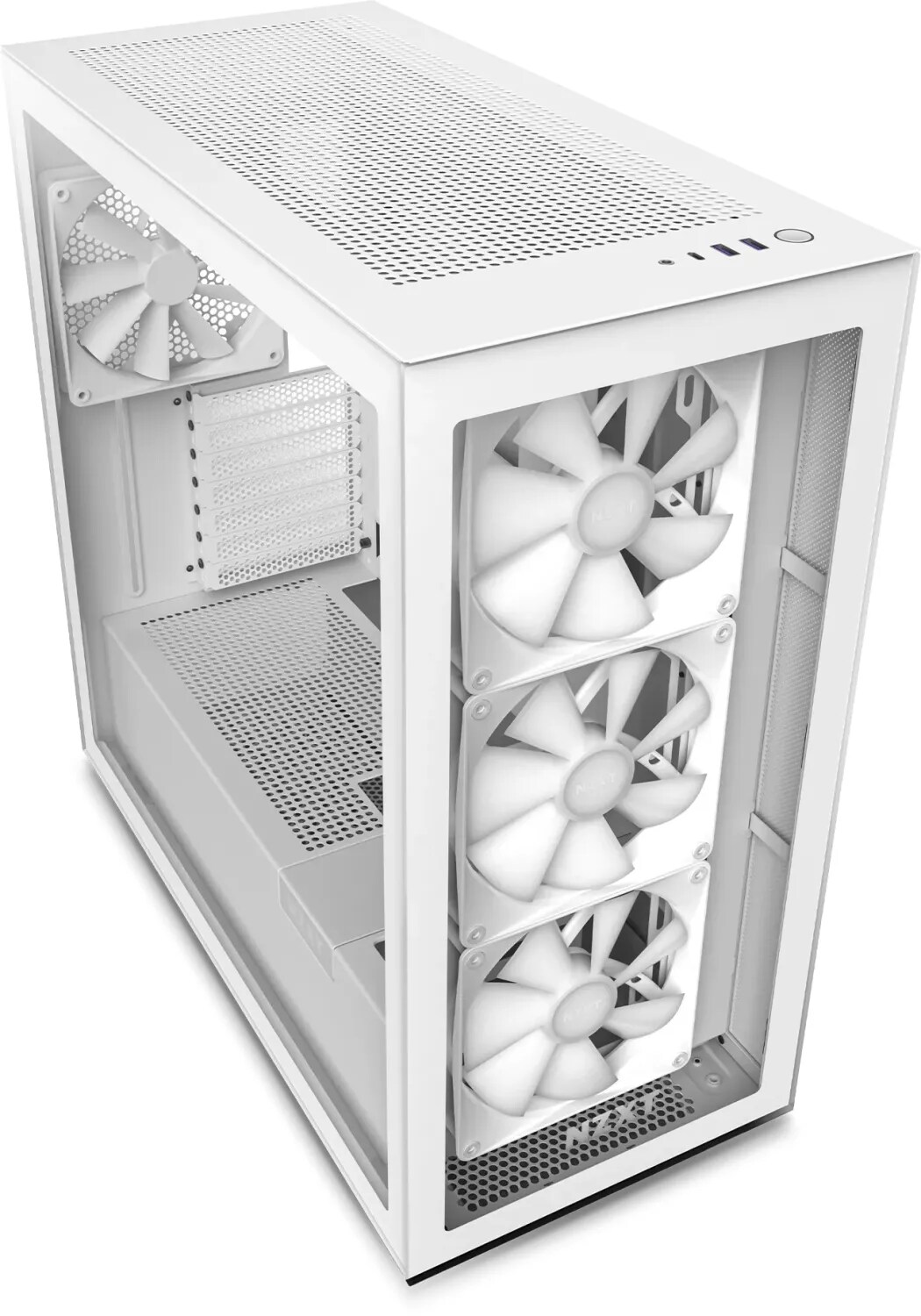 NZXT H7 Elite White 2023 RGB Midi Tower ATX Gaming Gehäuse mit Glasfenster