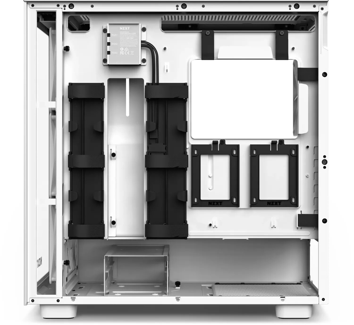 NZXT H7 Elite White 2023 RGB Midi Tower ATX Gaming Gehäuse mit Glasfenster