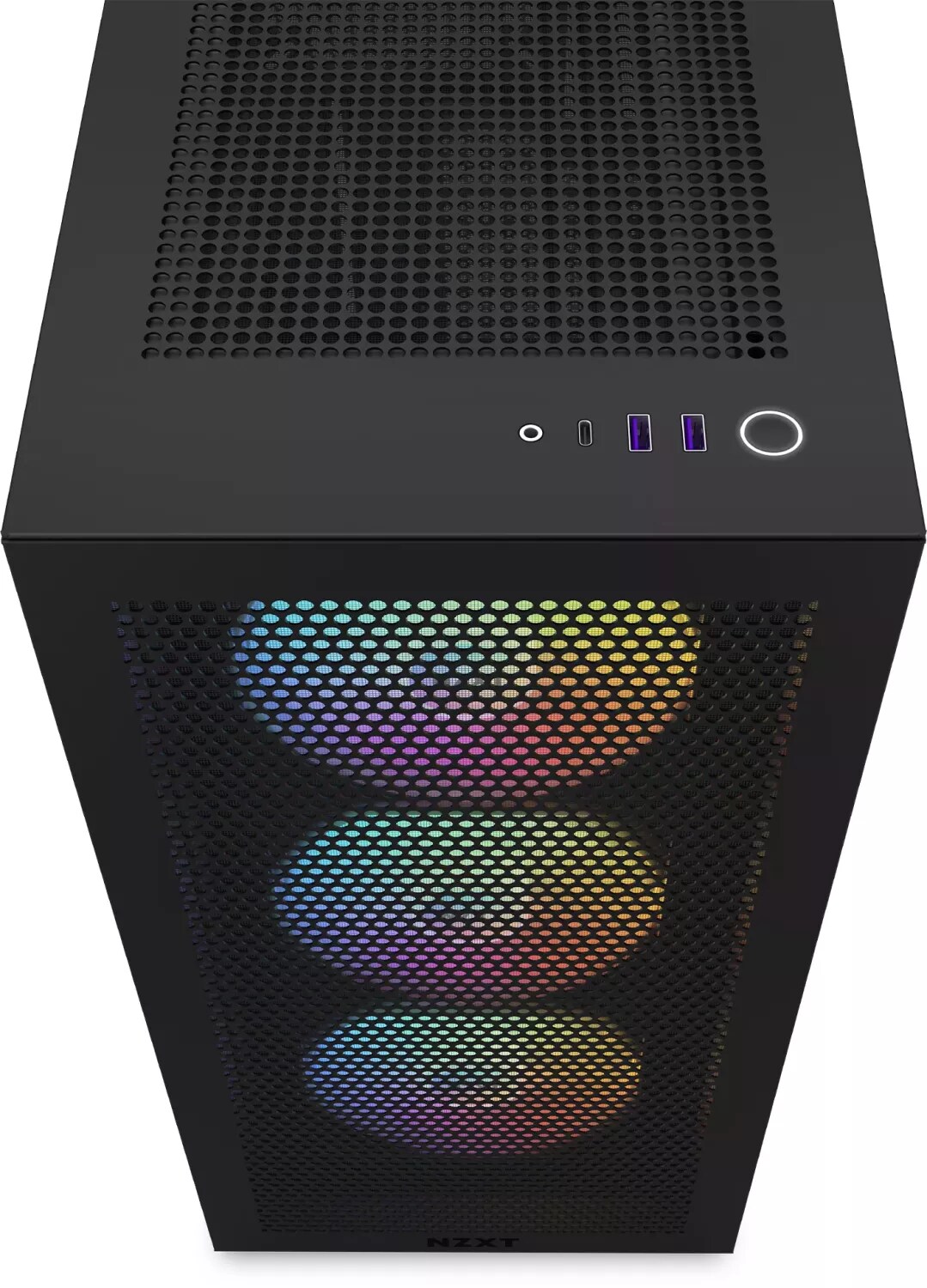 NZXT H7 Flow Black RGB Midi Tower ATX Gaming Gehäuse schwarz mit Glasfenster