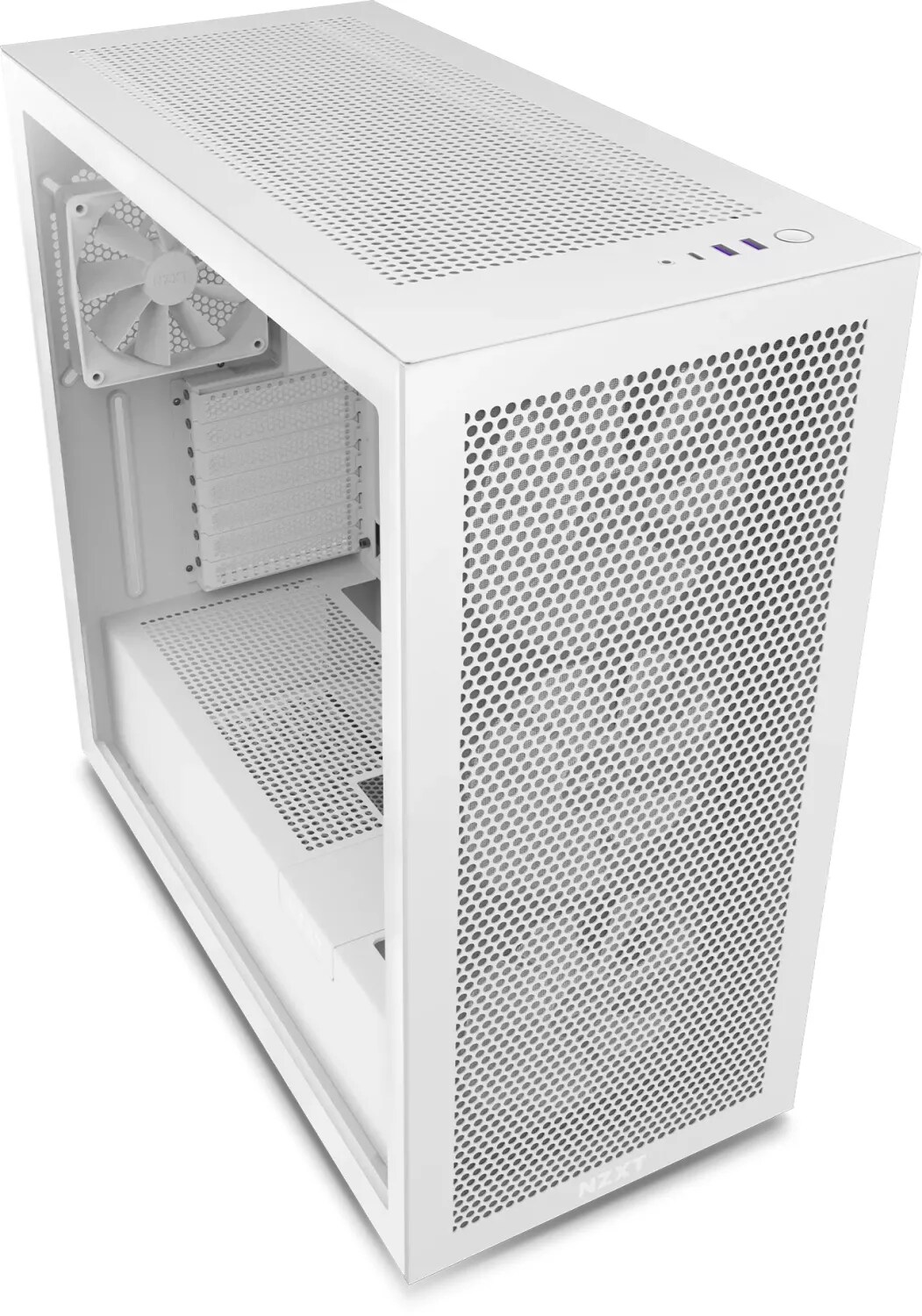 NZXT H7 Flow White RGB Midi Tower ATX Gaming Gehäuse mit