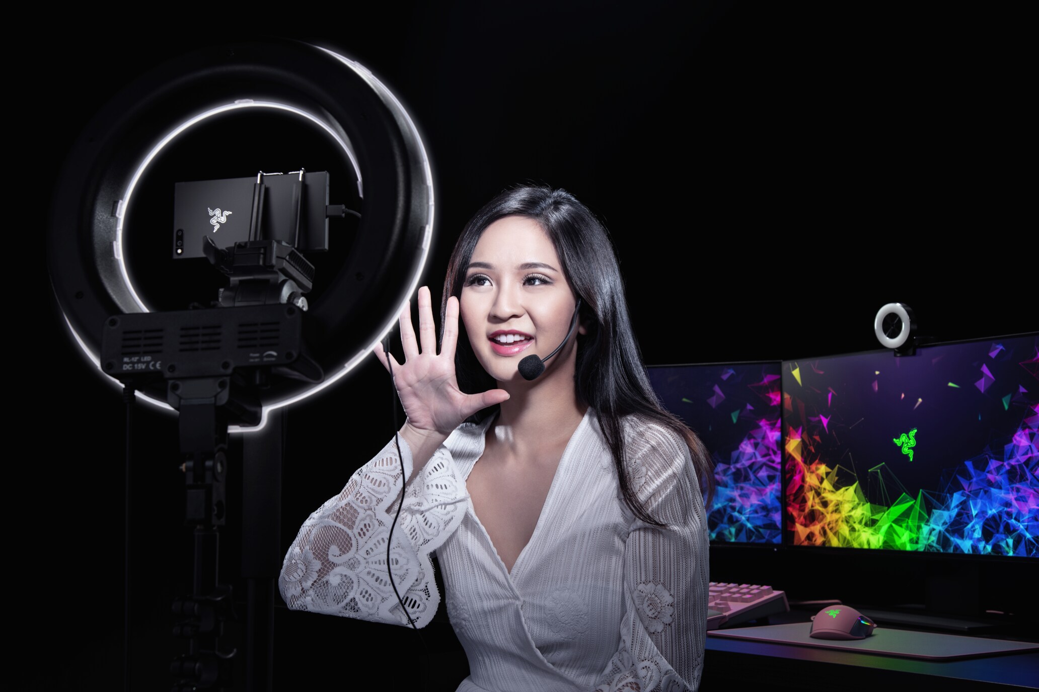 Razer Kiyo Desktop Streaming Kamera mit Ringleuchte