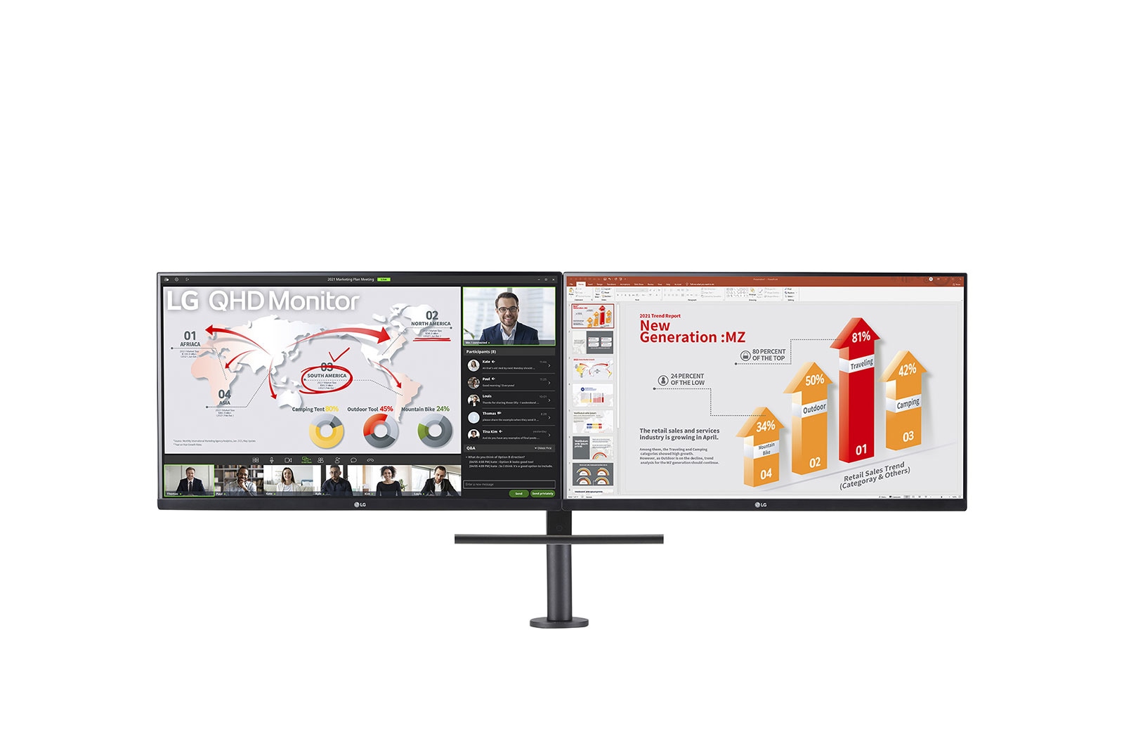 LG 27QP88DP-BS.AEU 68,6cm (27") 16:9 IPS QHD Monitor HDMI/DP