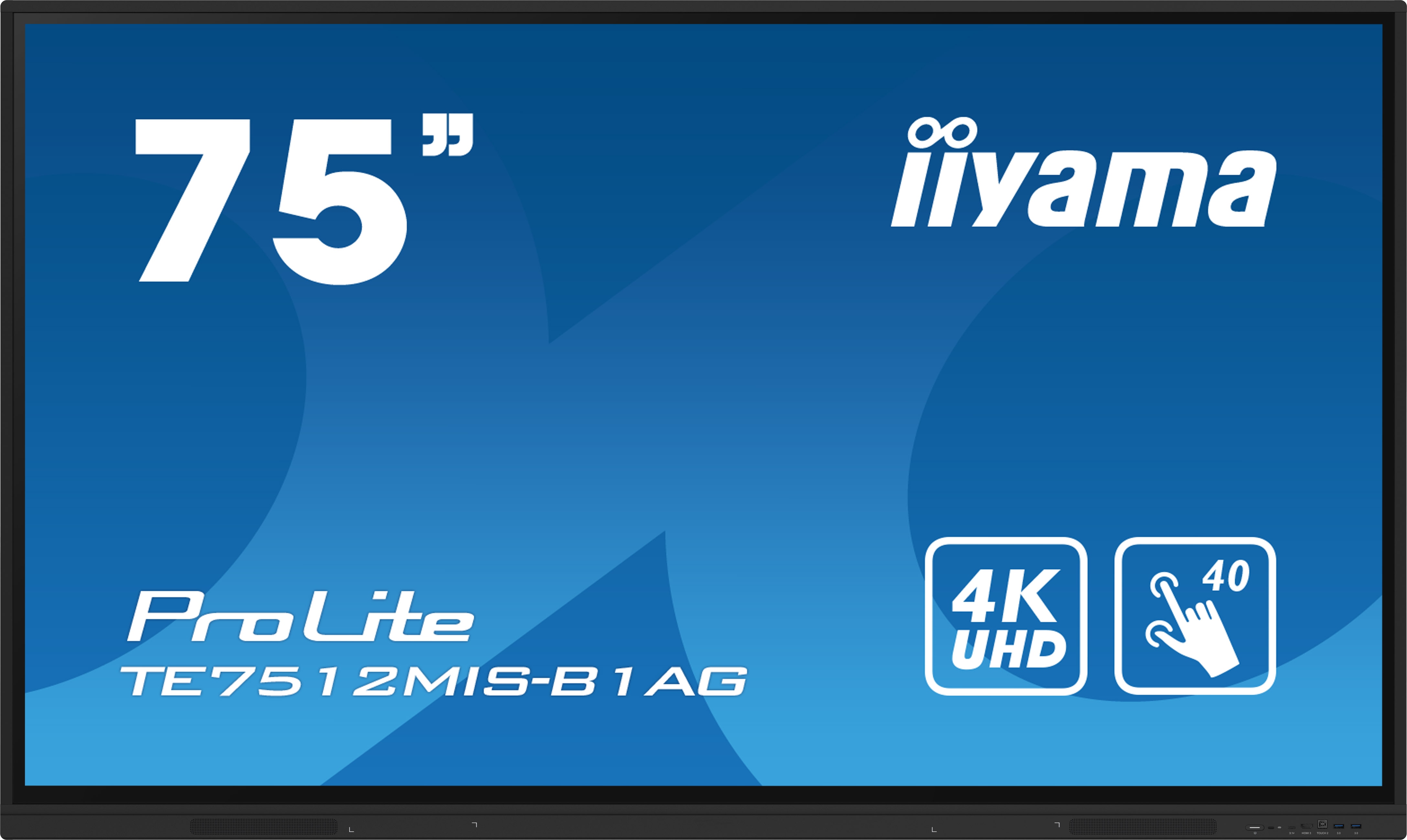 iiyama ProLite TE7512MIS-B1AG 189,3cm (75") 4K UHD Touch Monitor HDMI/VGA/USB-C