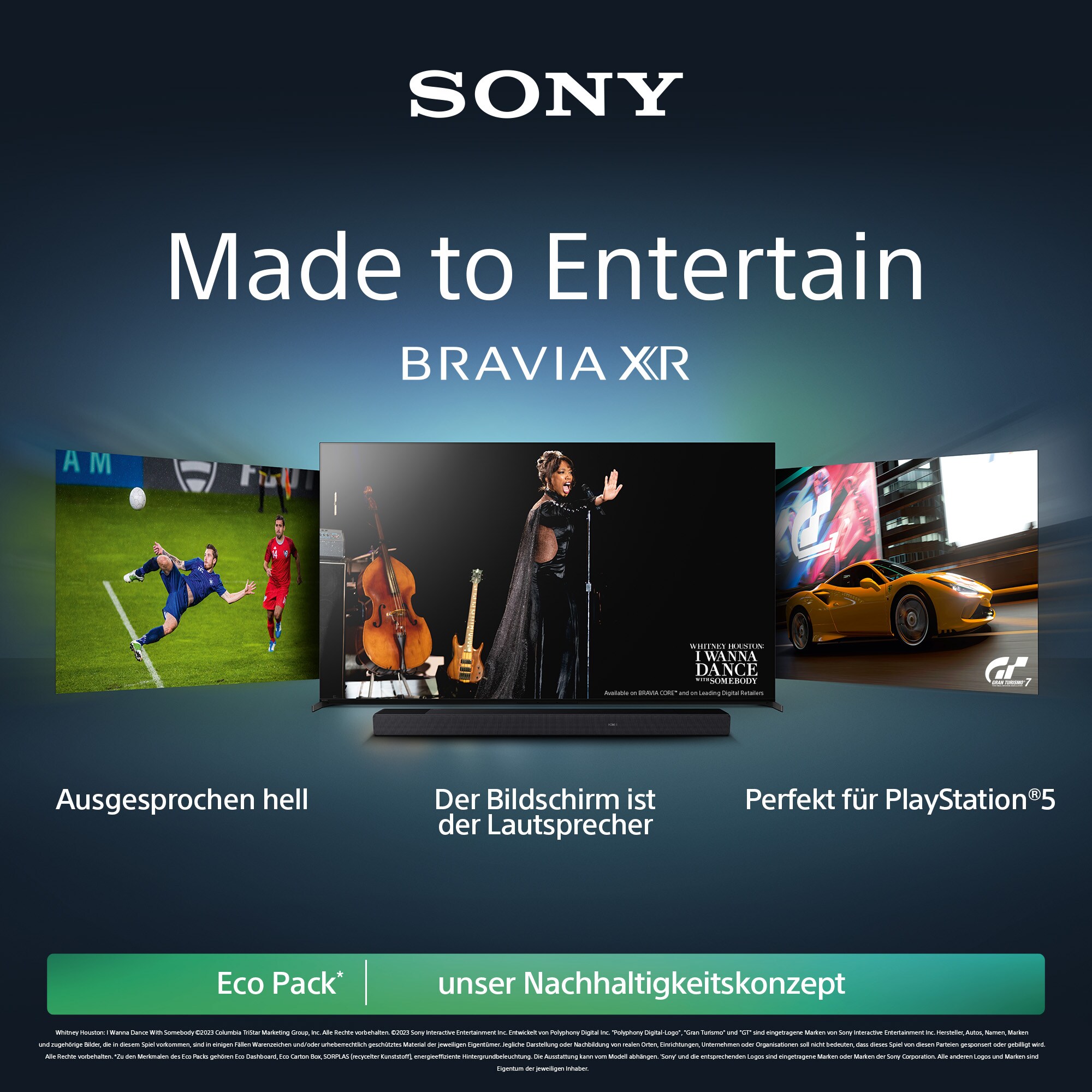 SONY BRAVIA XR-55A80L 139cm 55" 4K UHD-OLED Smart Google TV Fernseher