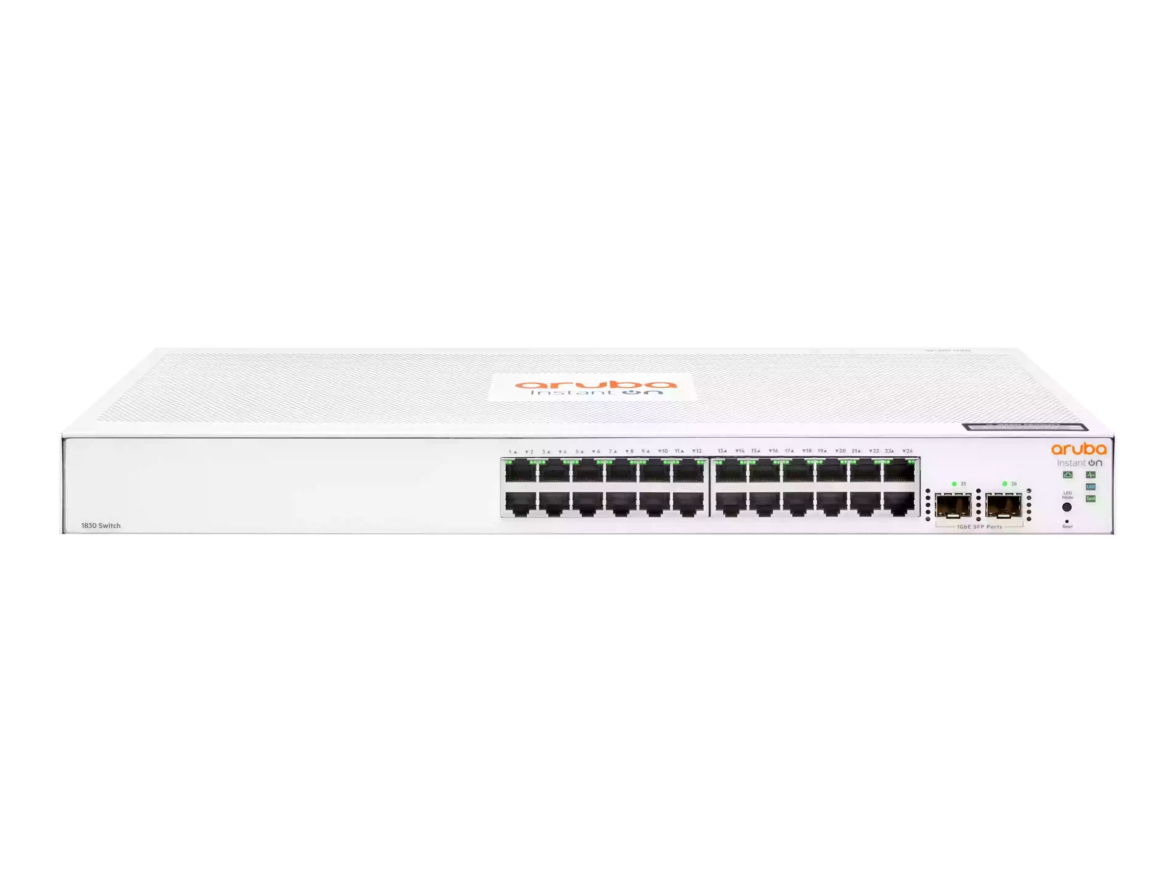 HPE Aruba Instant On 1830 24G 2SFP Switch Non-PoE