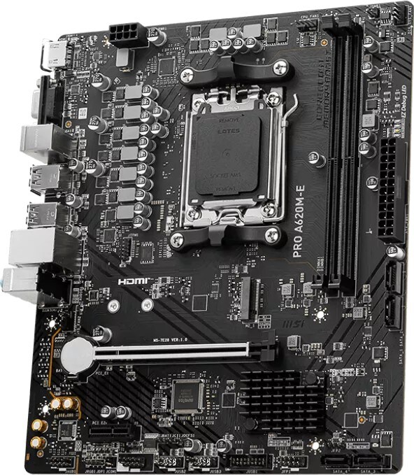 MSI A620M-A PRO mATX Mainboard Sockel AM5 VGA/HDMI/M.2/SATA