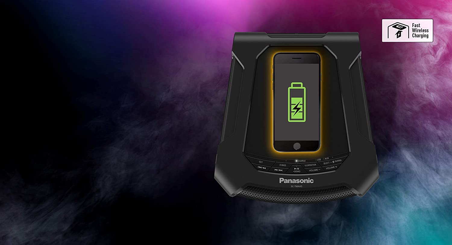 Panasonic SC-TMAX5EG-K Party Lautsprecher, 150 W, Bluetooth, Qi-Charging schwarz