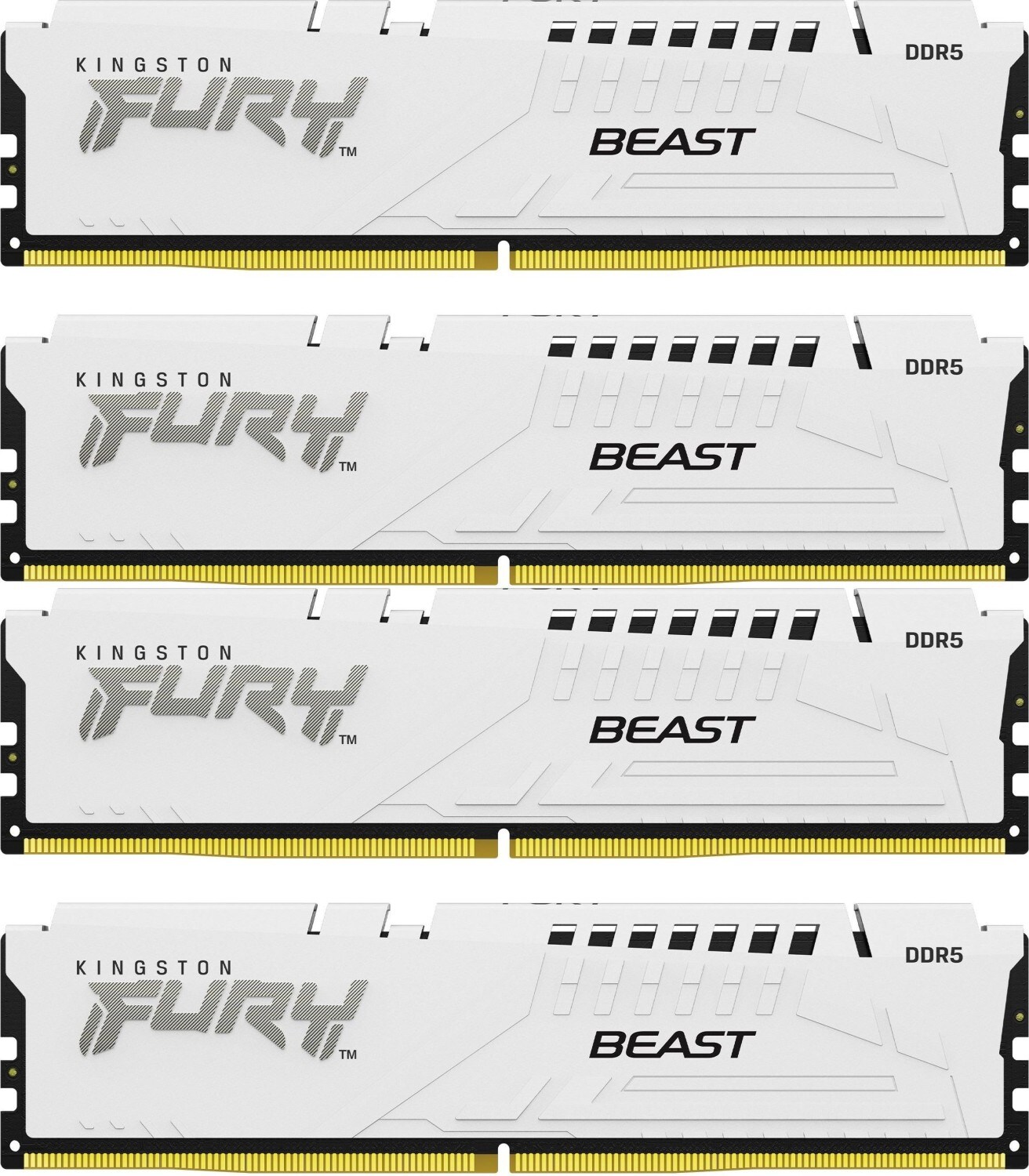 64GB (4x16GB) KINGSTON FURY Beast White XMP DDR5-5200 CL40 RAM Speicher Kit