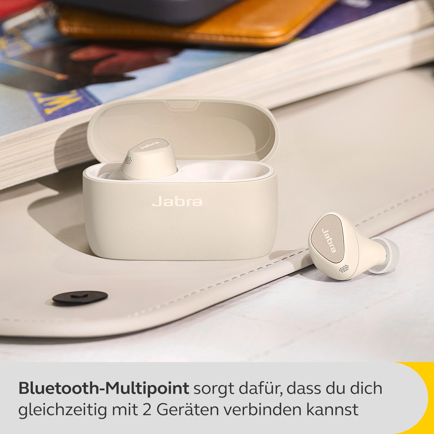 JABRA Elite 5 Bluetooth In-Ear Kopfhörer Beige