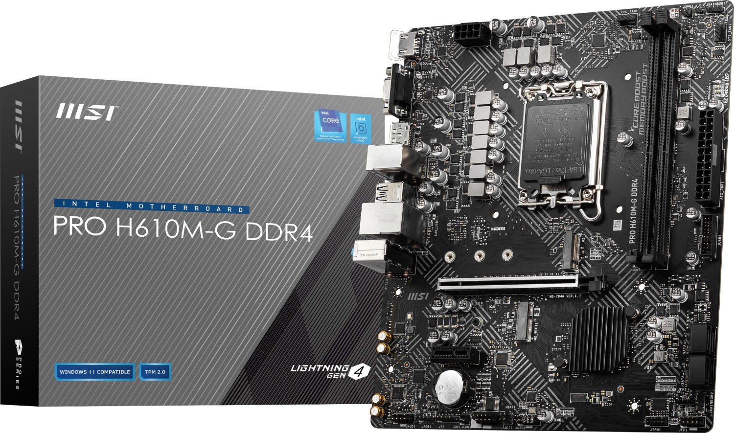 MSI Pro H610M-G mATX Mainboard Sockel 1700 M.2/HDMI/VGA/DP/USB3.2(Gen1)