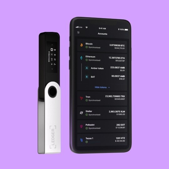 Ledger Nano S Plus Krypto-Hardware-Geldbörse mattschwarz