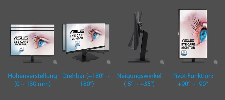 ASUS VA24EQSB 60,5cm (23,8") FHD IPS Office Monitor HDMI/DP/VGA USB 75Hz 5ms