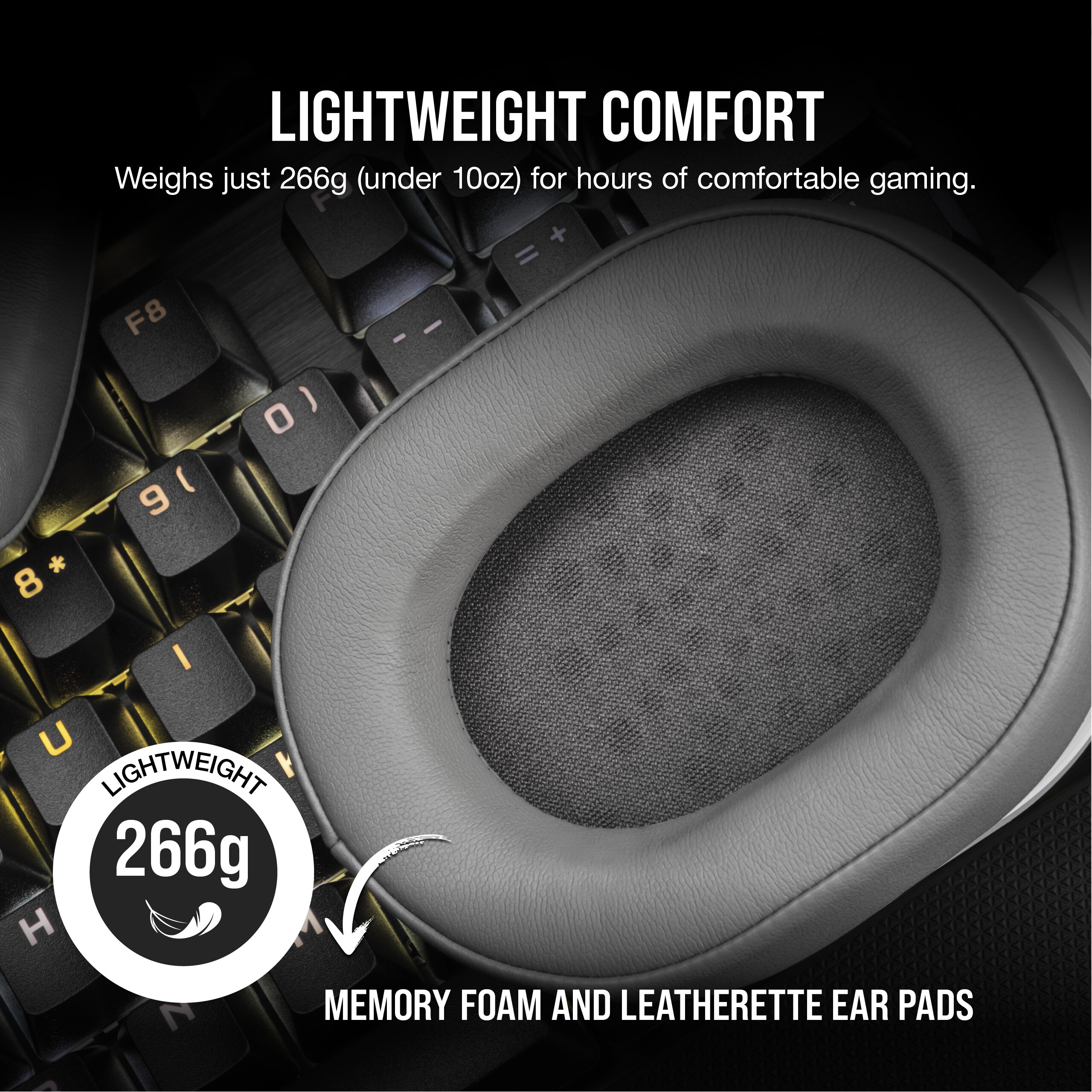 Corsair HS55 Weiß Kabelloses Gaming Headset