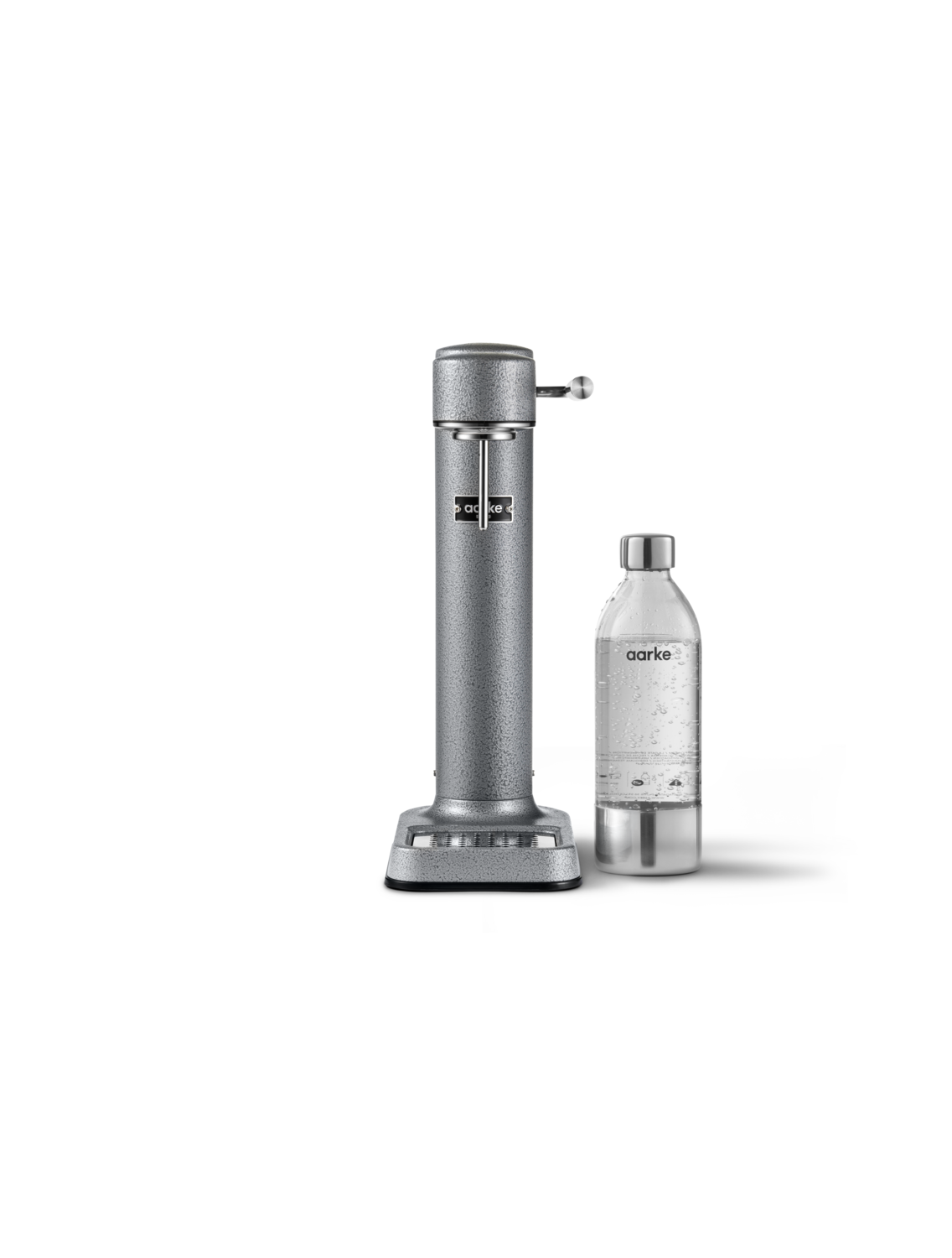 Aarke Carbonator 3 Wassersprudler mit Flasche, Hammertone Grau