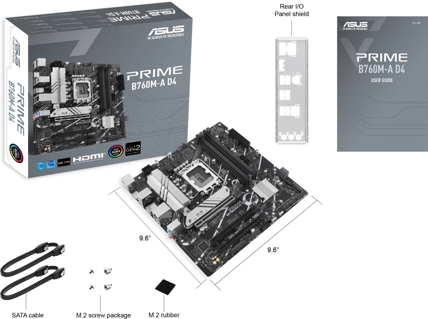 ASUS PRIME B760M-A-CSM D4 mATX Mainboard Sockel 1700 VGA/HDMI/USB-A