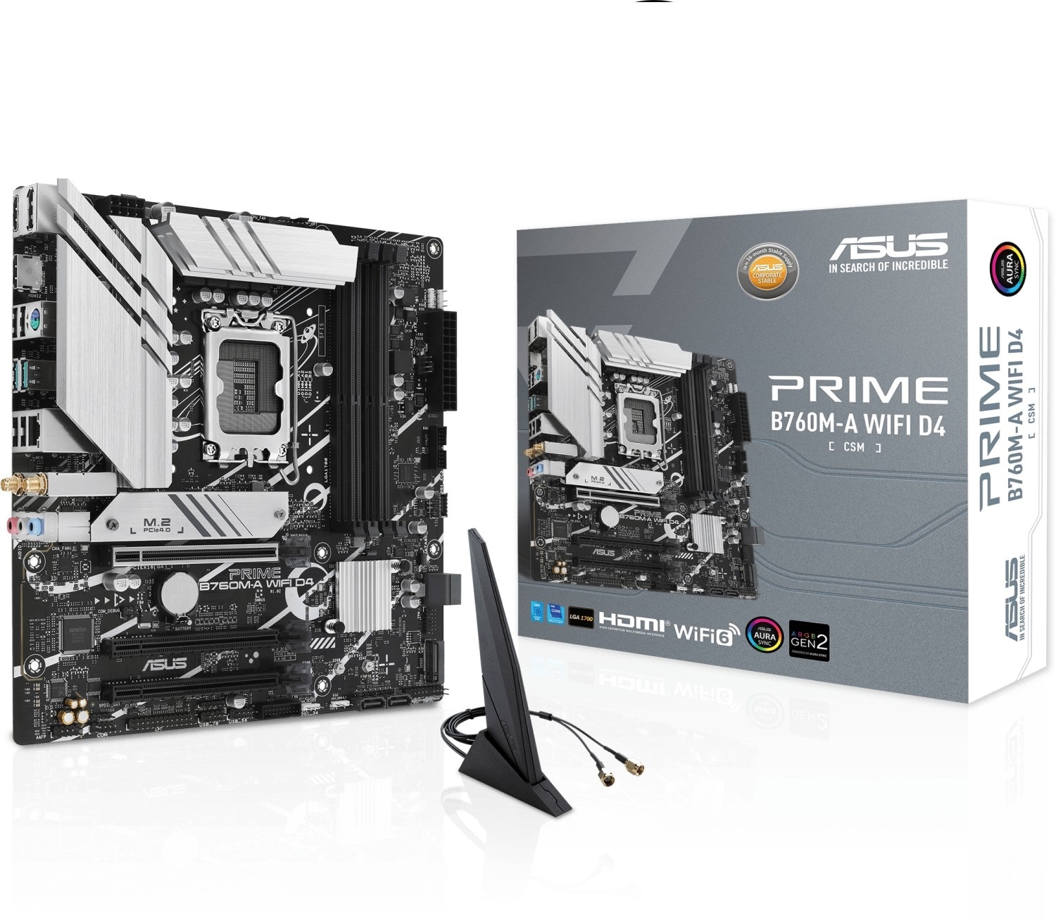 ASUS PRIME B760M-A-CSM D4 mATX Mainboard Sockel 1700 VGA/HDMI/USB-A