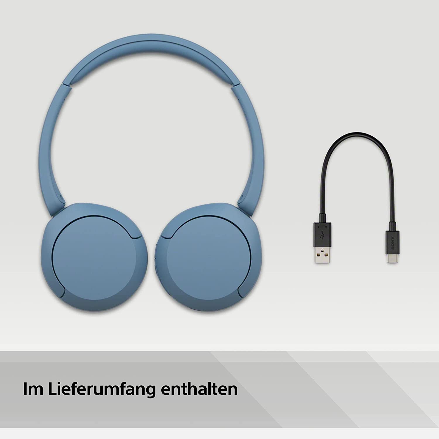 Sony WH-CH520 Blau Over Ear Kopfhörer mit Bluetooth