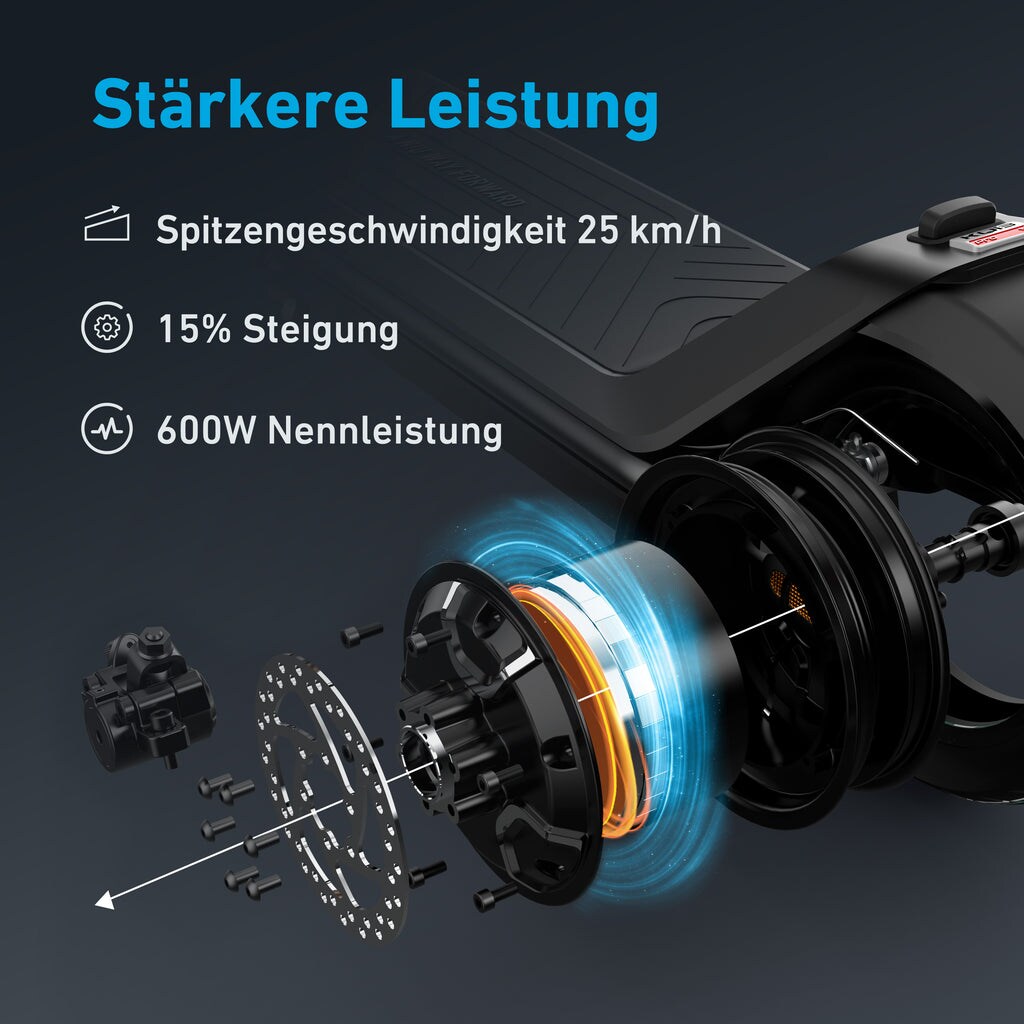 NIU KQi3 Sport E-Scooter mit Straßenzulassung schwarz