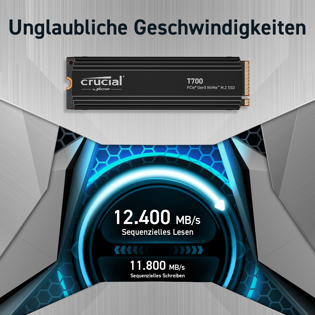 Crucial T700 NVMe SSD 1 TB M.2 2280 PCIe 5.0