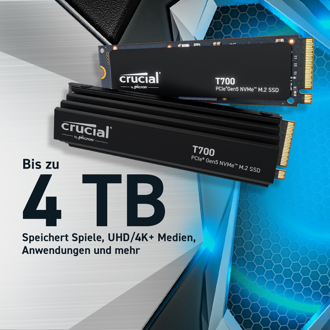 Crucial T700 NVMe SSD 1 TB M.2 2280 PCIe 5.0