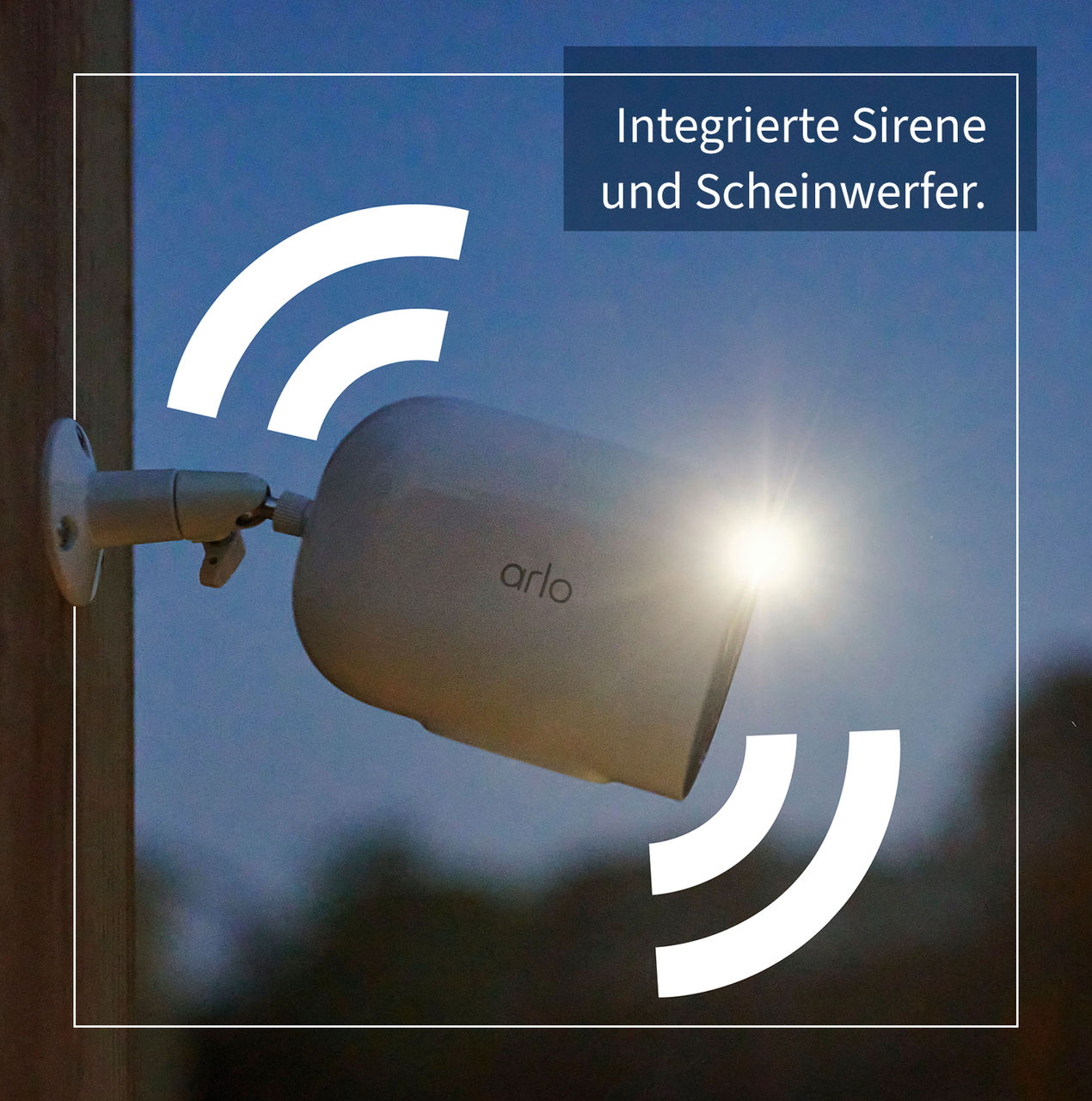 Arlo Go 2 LTE Überwachungskamera außen weiß