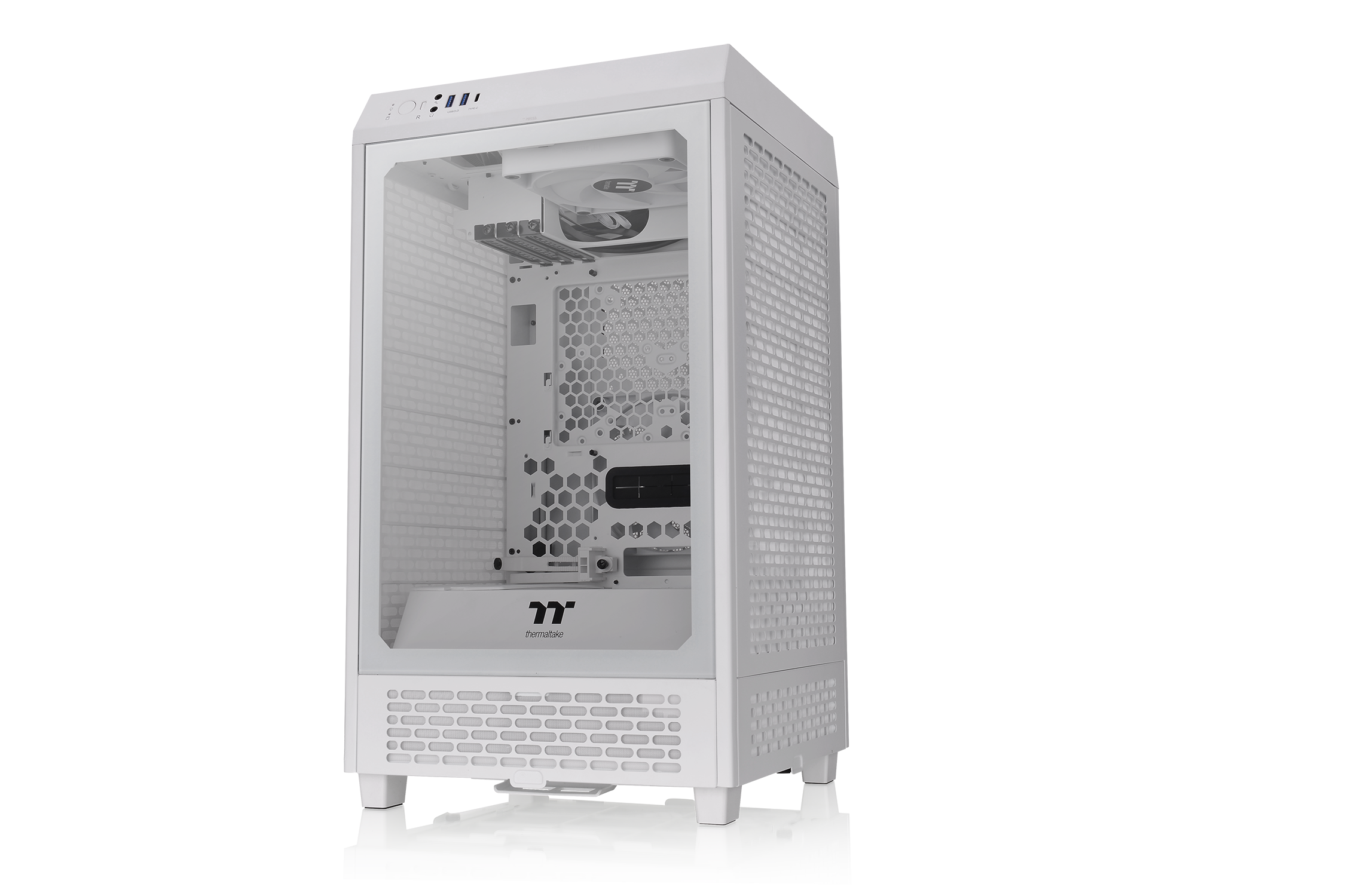 Thermaltake The Tower 200 Mini-Tower Mini-ITX Gehäuse mit Sichtfenster weiß