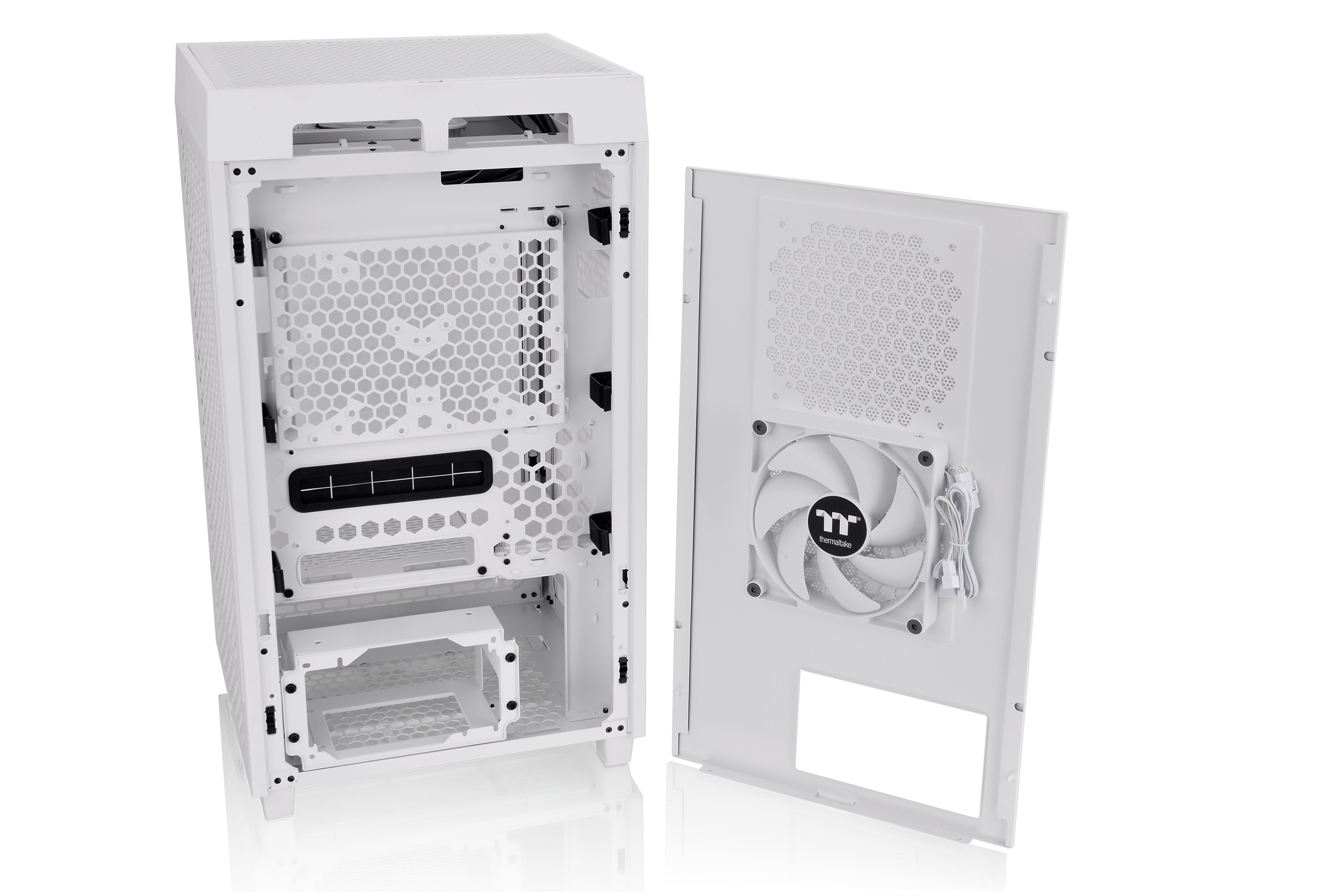 Thermaltake The Tower 200 Mini-Tower Mini-ITX Gehäuse mit Sichtfenster weiß