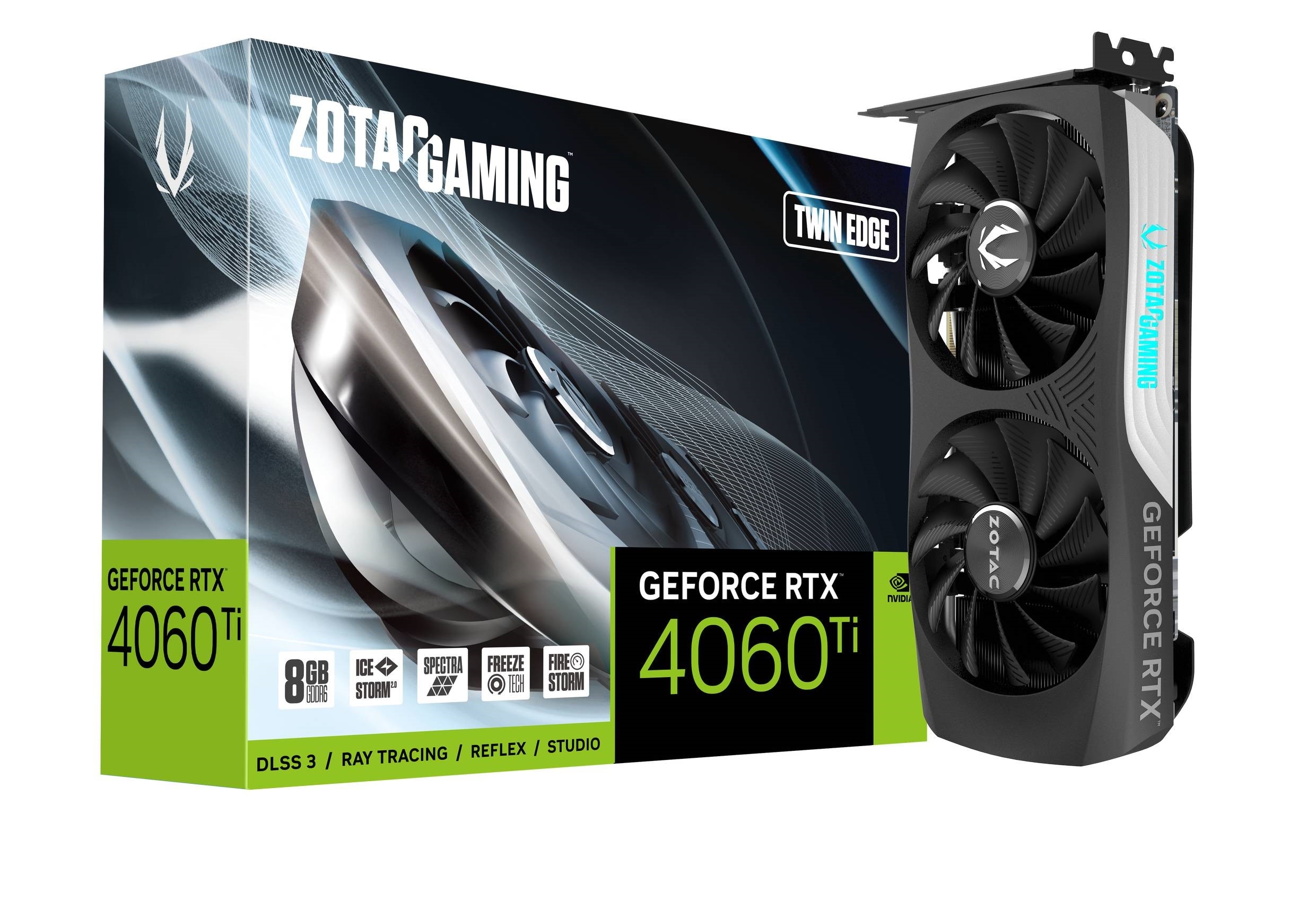 ZOTAC GAMING GeForce RTX 4060Ti TwinEdge 8GB GDDR6X Grafikkarte 3xDP/HDMI