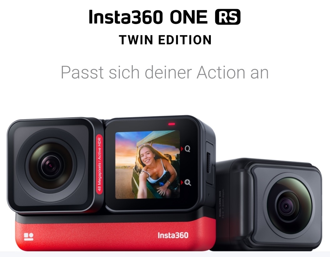 *Insta360 ONE RS Twin Edition Action-Kamera schwarz