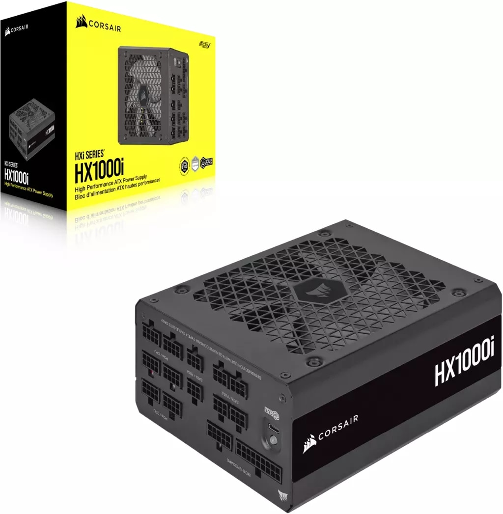 Corsair HX1000i 23023 1000 Watt Netzteil 80+Titanium ATX3.0 PCIe5.0 140mm