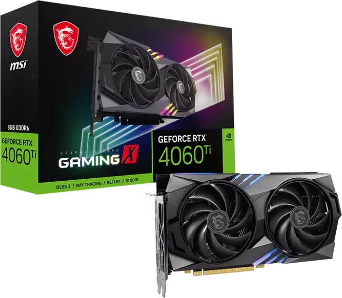 MSI GeForce RTX 4060Ti Gaming X 8GB GDDR6X Gaming Grafikkarte 3xDP/HDMI