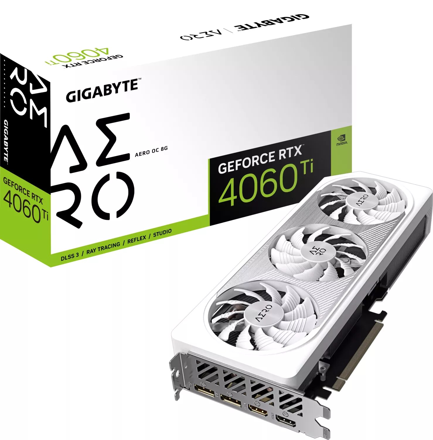 GIGABYTE GeForce RTX 4060Ti AERO OC 8GB GDDR6 Grafikkarte 1xHDMI 3xDP