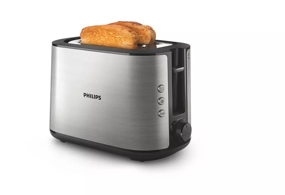 Philips HD2650/90 Viva Collection Toaster – 2 Scheiben, breite Toastkammer