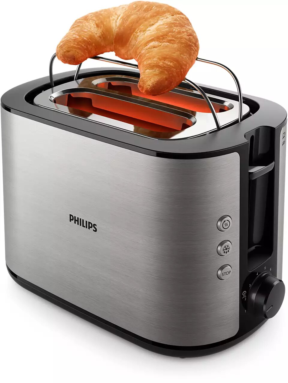 Philips HD2650/90 Viva Collection Toaster – 2 Scheiben, breite Toastkammer