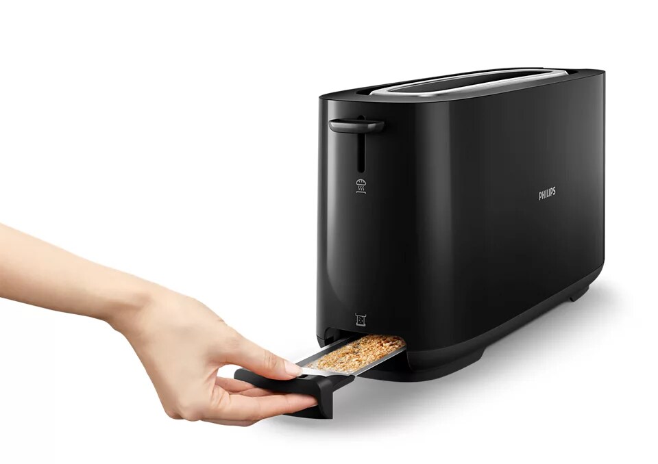 Philips HD2590/90 Daily Collection Toaster – lange Toastkammer, schwarz