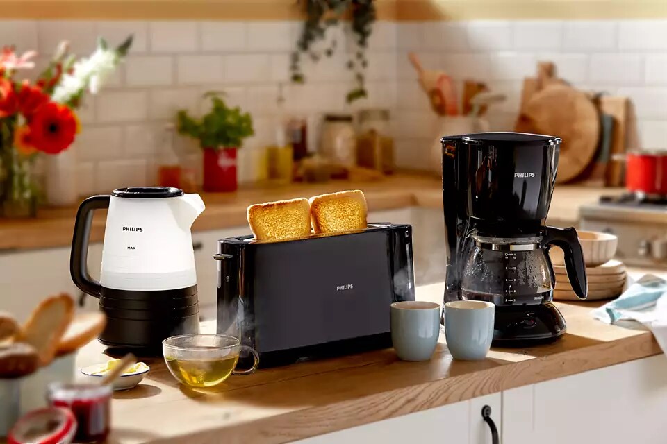 Philips HD2590/90 Daily Collection Toaster – lange Toastkammer, schwarz