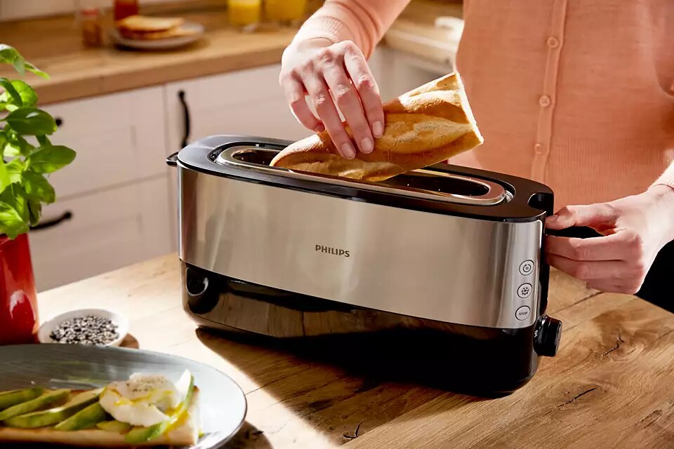 Philips HD2692/90 Viva Collection Toaster – lange Toastkammer, Metall