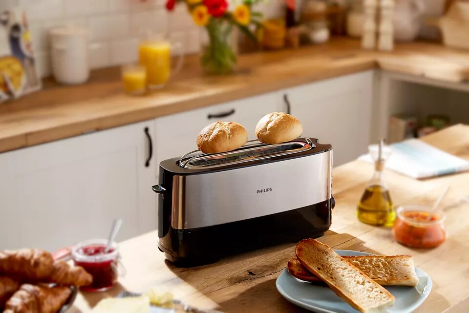 Philips HD2692/90 Viva Collection Toaster – lange Toastkammer, Metall