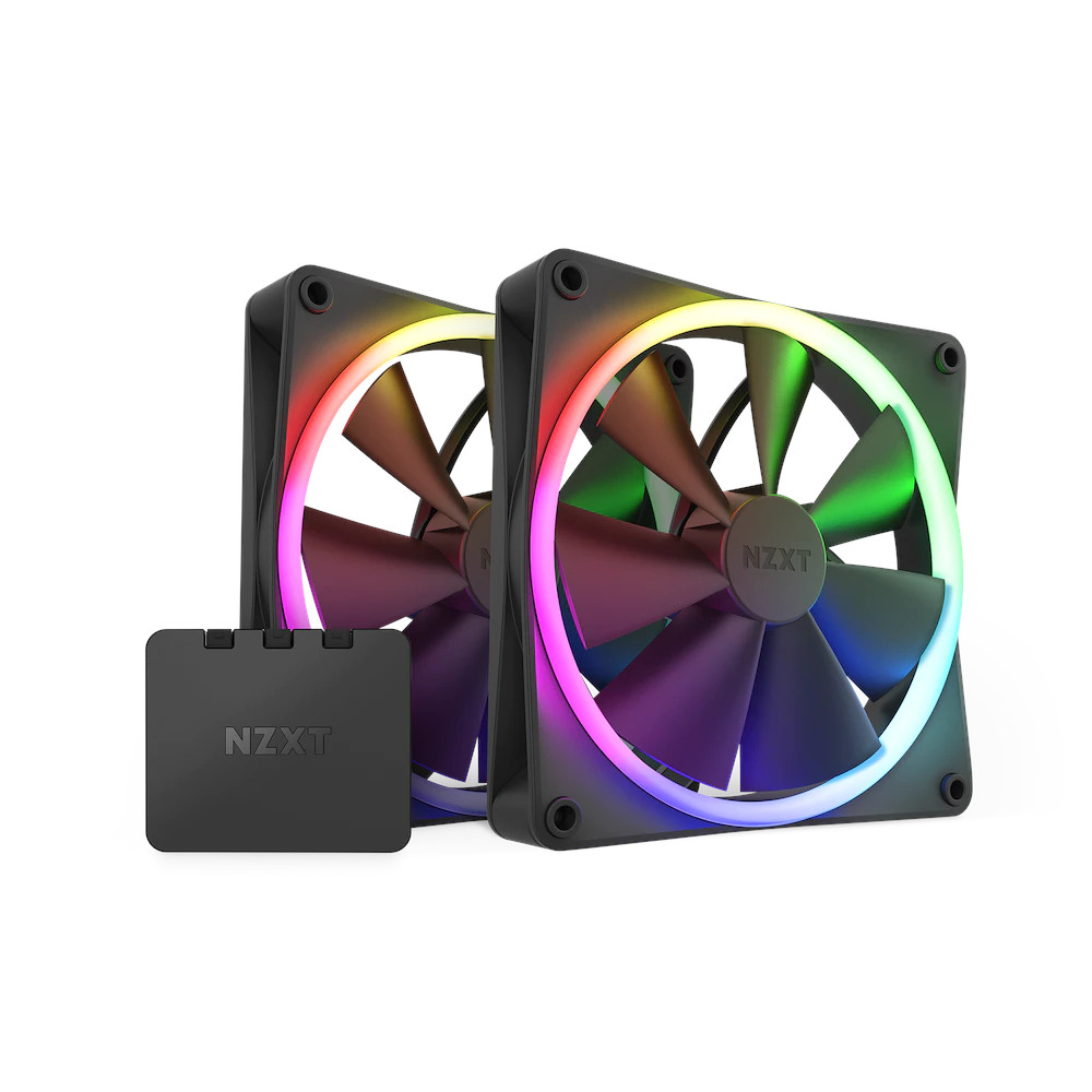 NZXT F140 RGB Gehäuselüfter 120mm Weiß 2er Pack