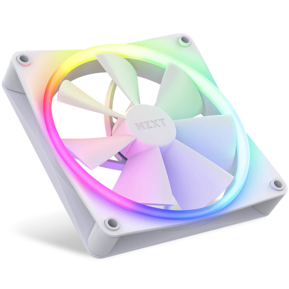 NZXT F140 RGB Gehäuselüfter 140mm Weiß 2er Pack