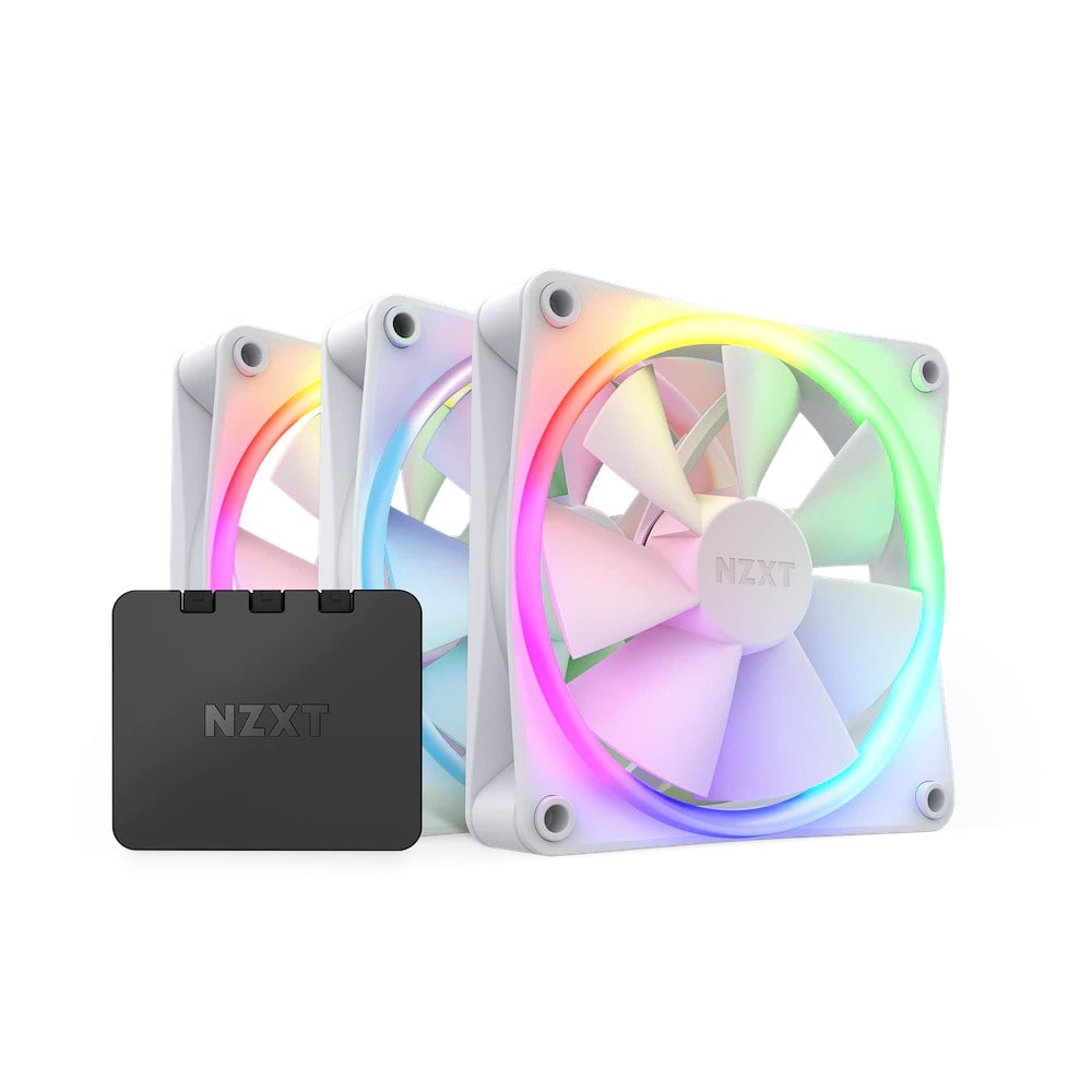 NZXT F120 RGB Gehäuselüfter 120mm Weiß 3er Pack