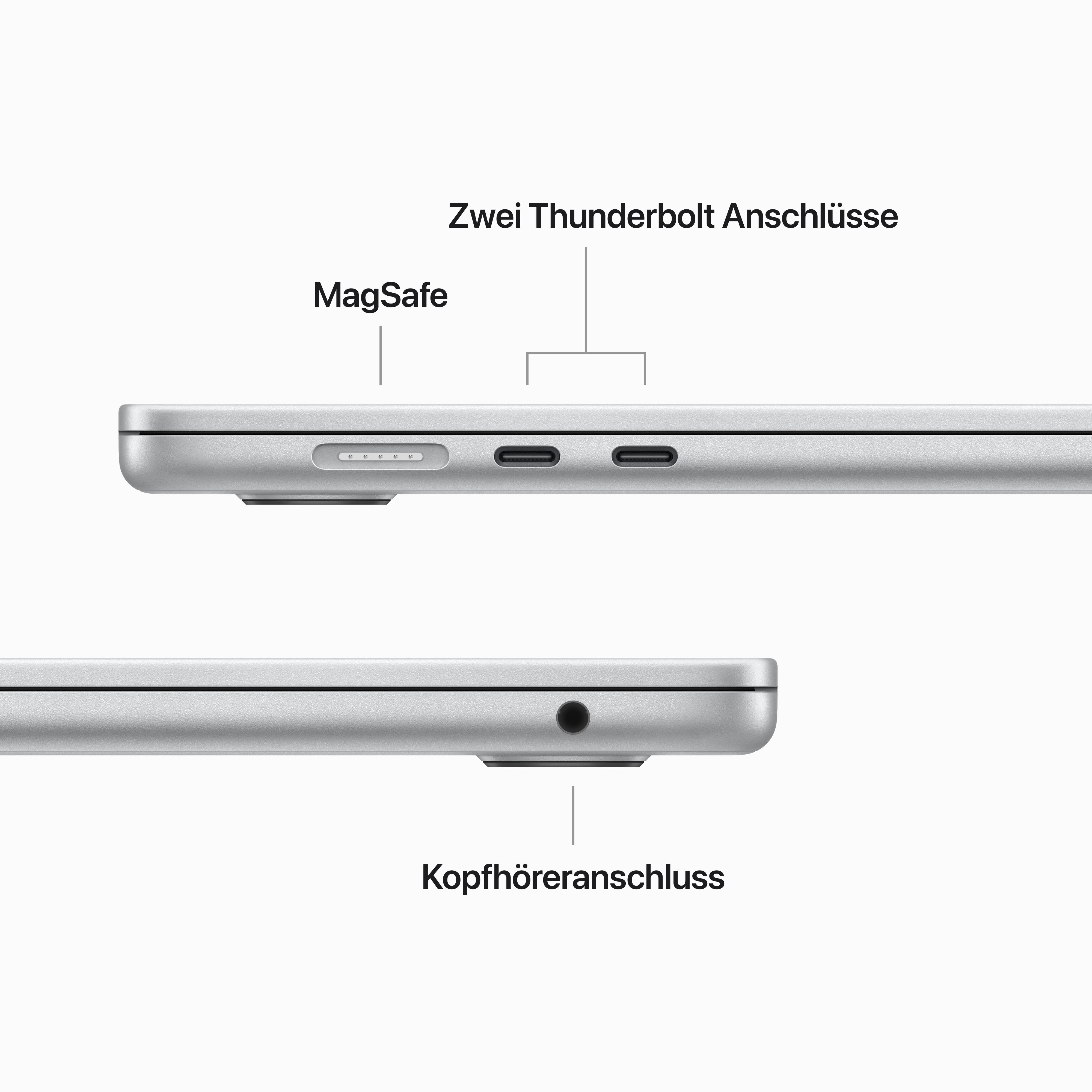 Apple MacBook Air 15,3" 2023 M2/8/256GB SSD 10C GPU Silber MQKR3D/A