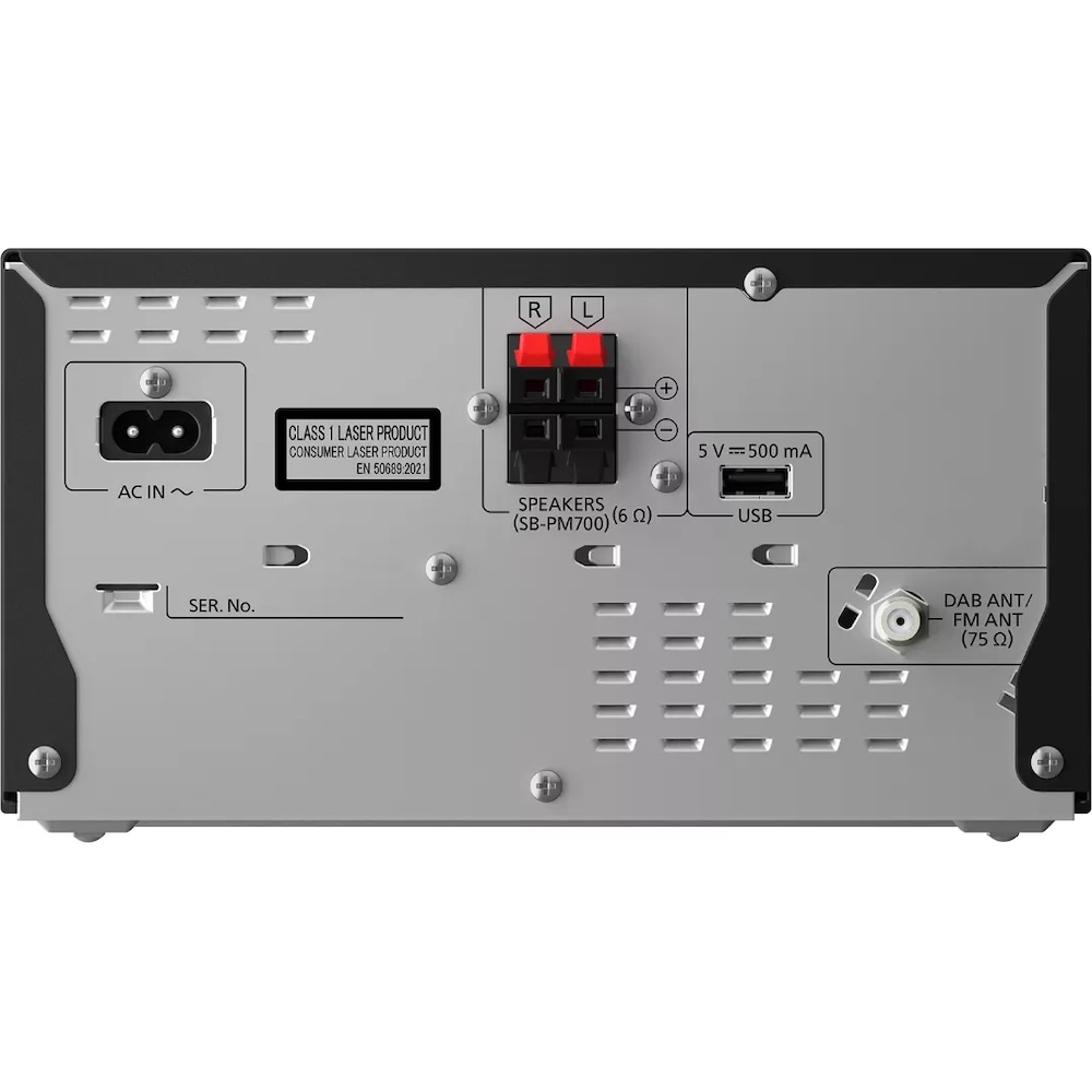 Panasonic SC-PM704EG-K Micro HiFi System mit 80W, CD, Bluetooth, DAB+, schwarz