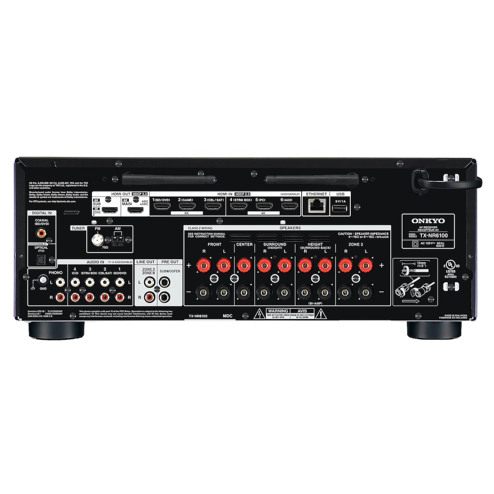 Onkyo TX-NR6100M2 7.2 AV Netzwerk Receiver THX WLAN BT Atmos Sonos zertif.